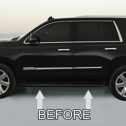 CHROME RUNNING BOARD TRIM MOLDING PACKAGE For 2015-2019 CADILLAC ESCALADE