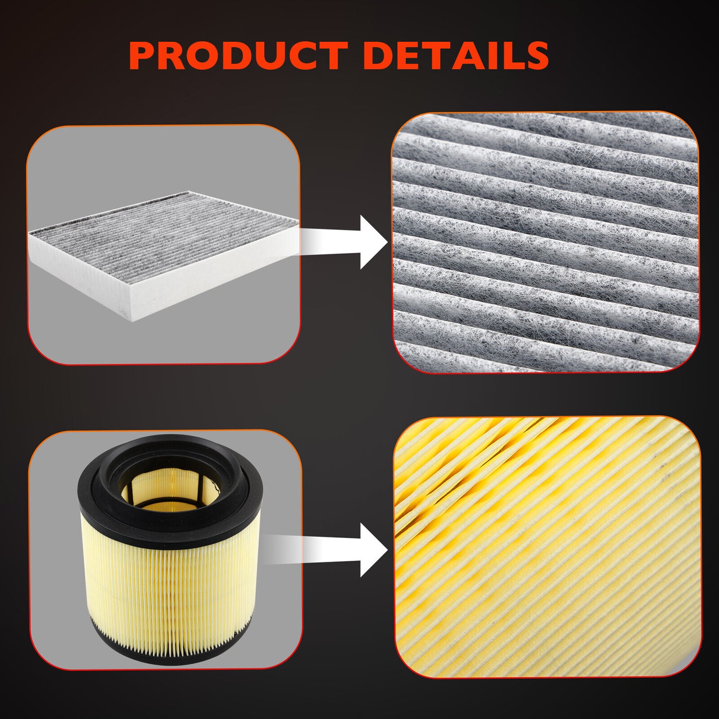 2X Cabin Engine Air Filter For 2021-25 Ford Bronco 2.3L 2.7L CF12772 MB3G-9601AA
