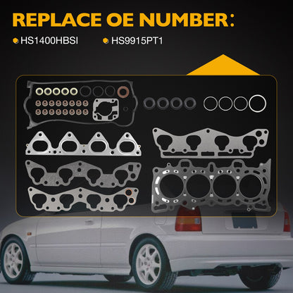 HS9915PT1 Cylinder Head Gasket Set Fit 1996-00 Honda Civic Del Sol HX CX DX 1.6L
