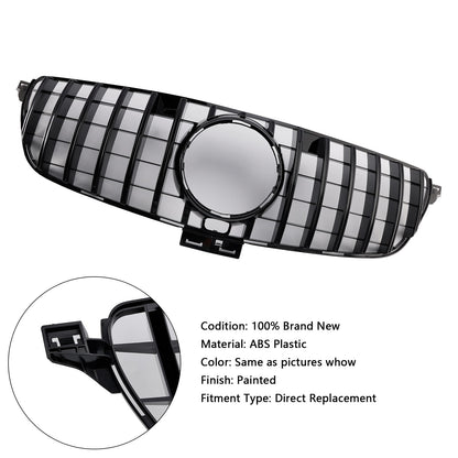 GT Style Front Bumper Grille Grill Fit Mercedes Benz GLE-Class W166 2015~2018