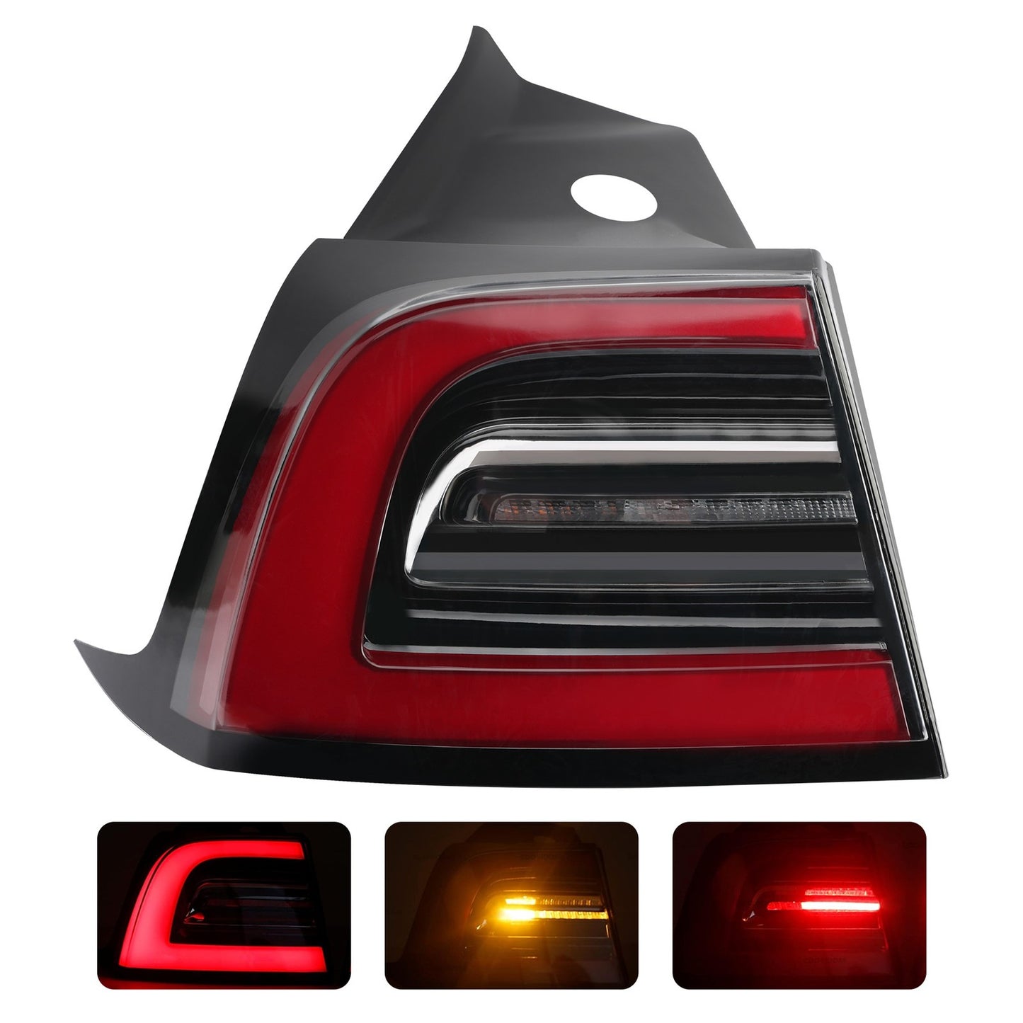 LED Outer Tail Light Lamp Rear Left ＆ Right Side For 17-24 Tesla Model 3/Y 3-Pin