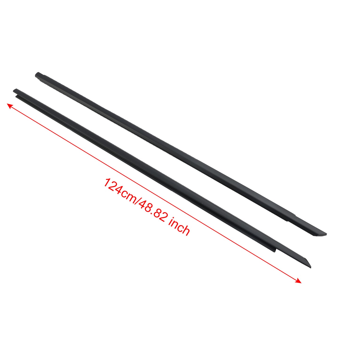 2pcs Front Door Window Belt Weatherstrip For DODGE CHALLENGER 2008-2017