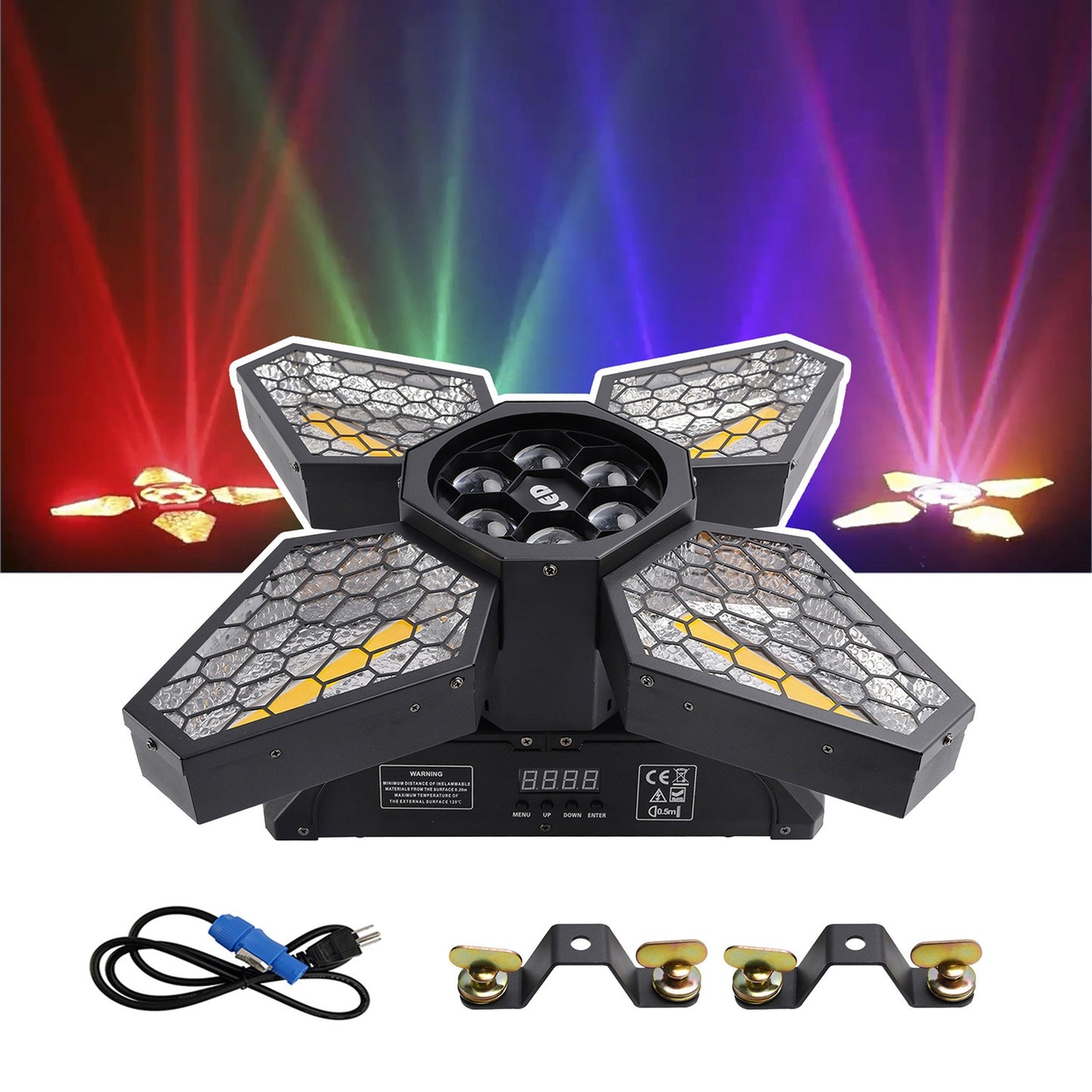 4 Arms Bee Eye Zoom Light Beam DMX Stage Light Disco Show Bar Party Lighting