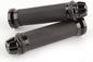 Black 7/8" & 1" Handlebar Hand Grips Rubber Gel For Honda Suzuki Kawasaki Yamaha