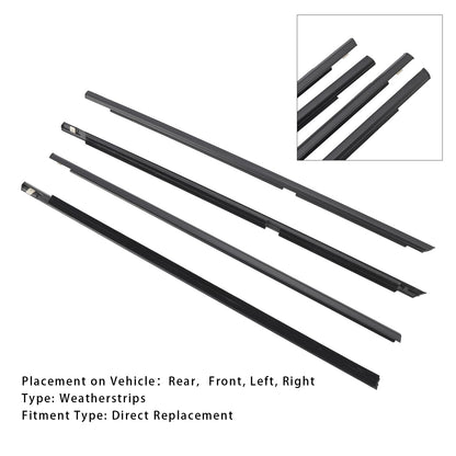 4PCS Door Glass Belt Outer Molding Weatherstrip For Suzuki Grand Vitara 09-13