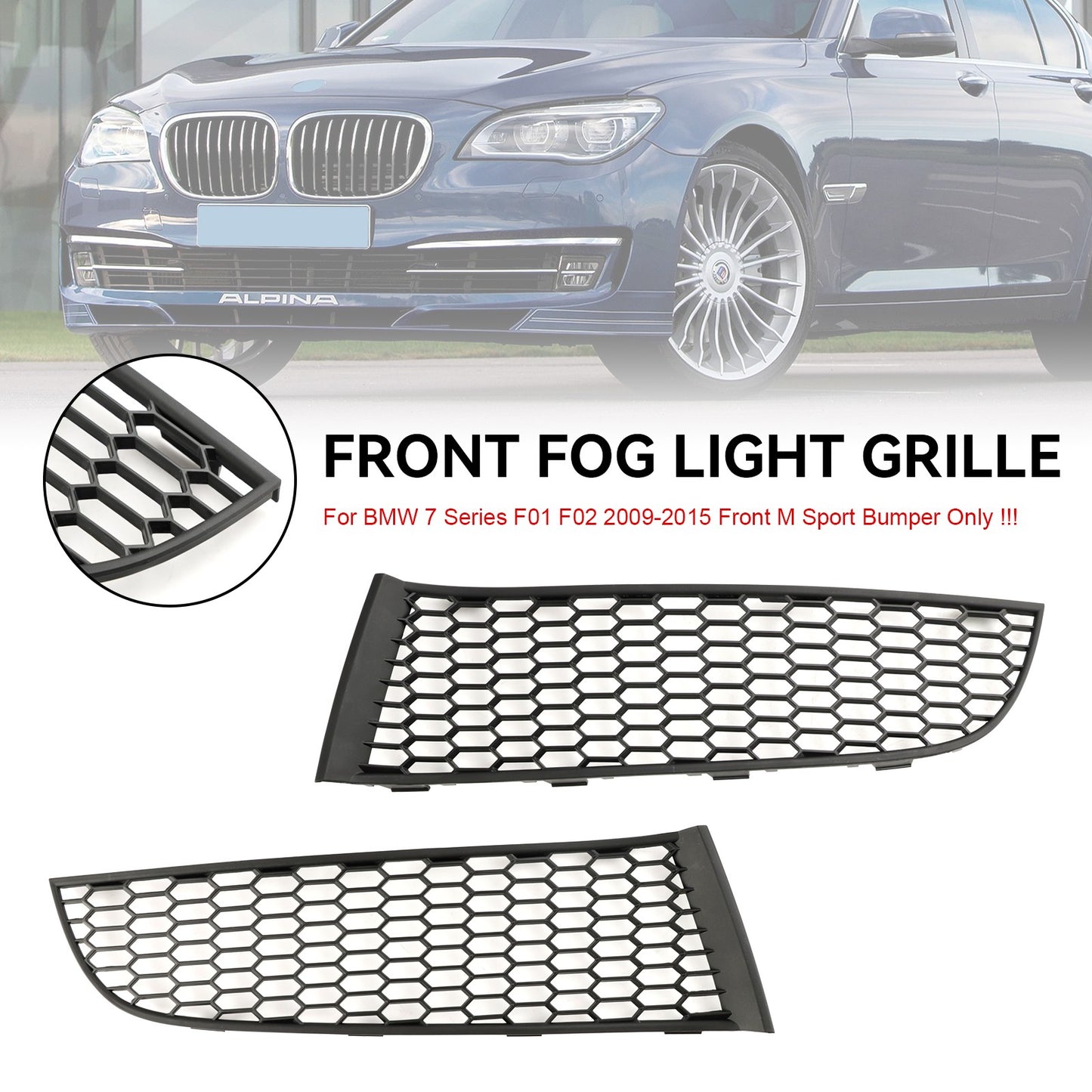 Front Bumper Lower Grille 51117903673 51117903674 Fit BMW F01 F02 2009-2015 #8