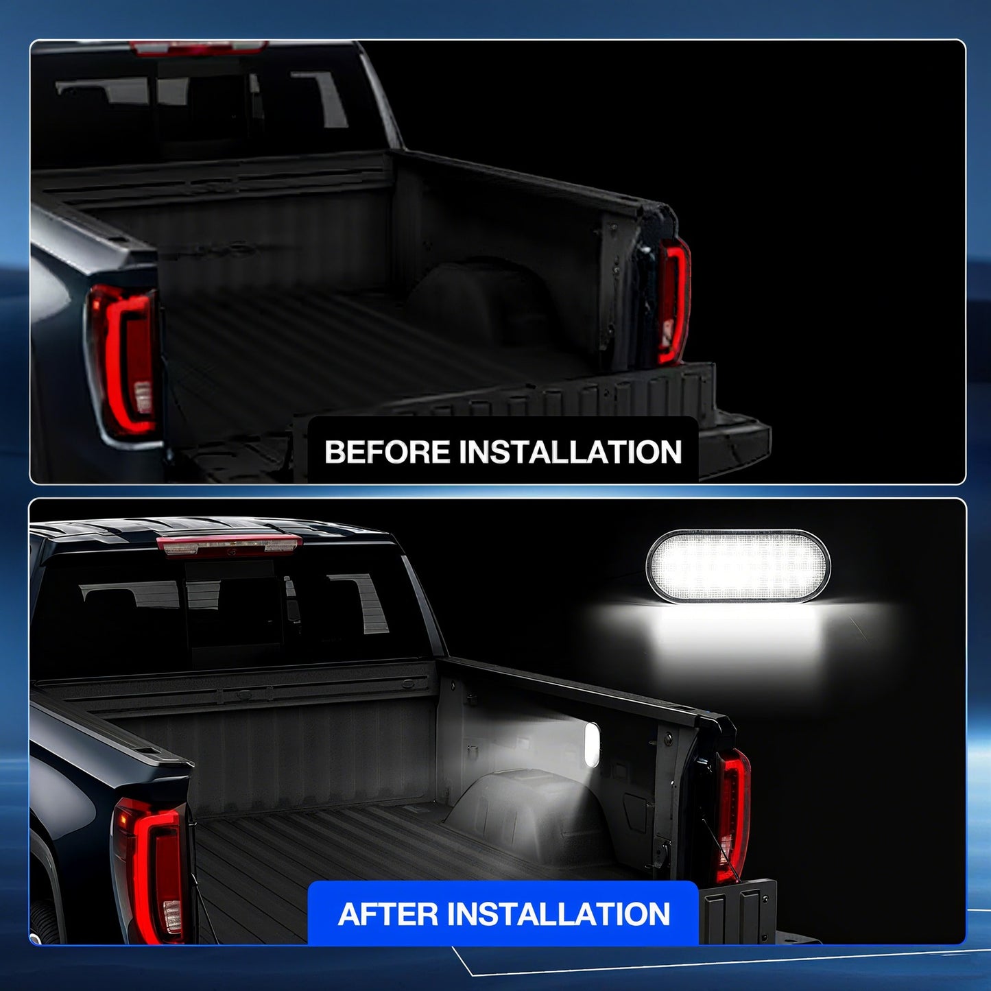 LED Truck Bed Light Lamp Assy Kit w/ Wires For 2021-25 Ford F-150 Plug-and-Play