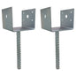 U Shaped 4x4 Deck Post Concrete Anchor Spike, Fence Post Base, Zinc Plated (2)
