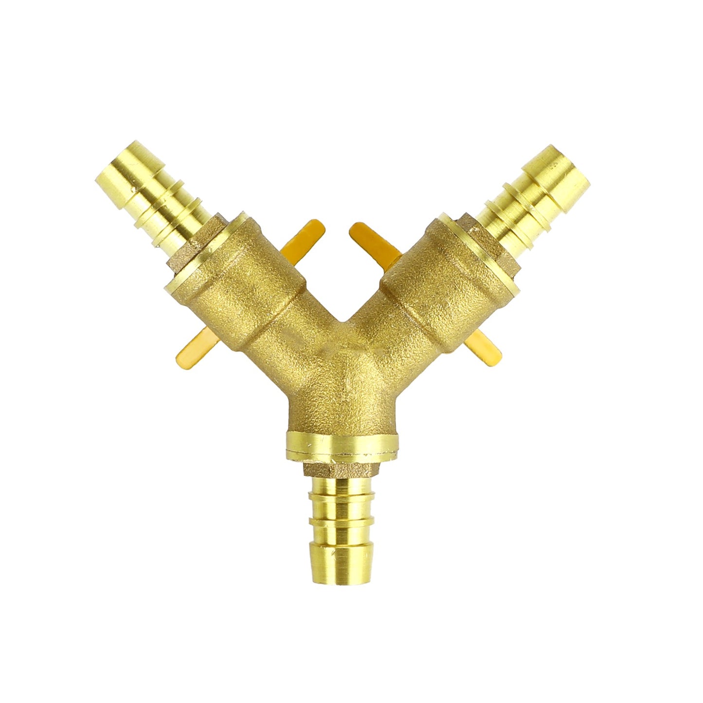 3/8" Hose Barb Ball Valve Y Shaped 3 Way Connector Barb Brass Fitting OD 11mm US