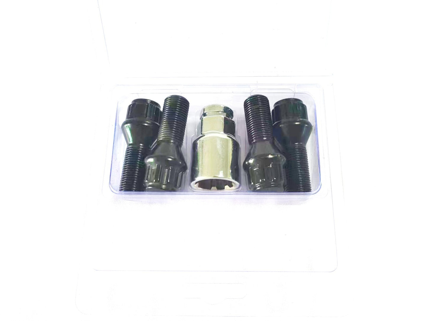 Set of 4 14x1.25 28mm Black Wheel Locks BMW 2 3 4 5 6 7 X5 X3 Series Mini Cooper