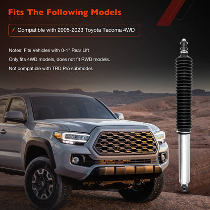 Rear Monotube Absorber Shock For Toyota Tacoma 4WD 2005-2015 w/ 0-1" Rear Lift