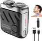 Double Ring Pocket Travel Shaver Mini Men Shaver Portable Beard Razor Black