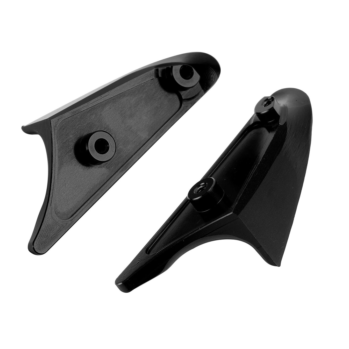 ALU REAR VIEW MIRROR HOLE CAPS BLACK FOR DUCATI 1199 899 PANIGALE 2012 > 2015