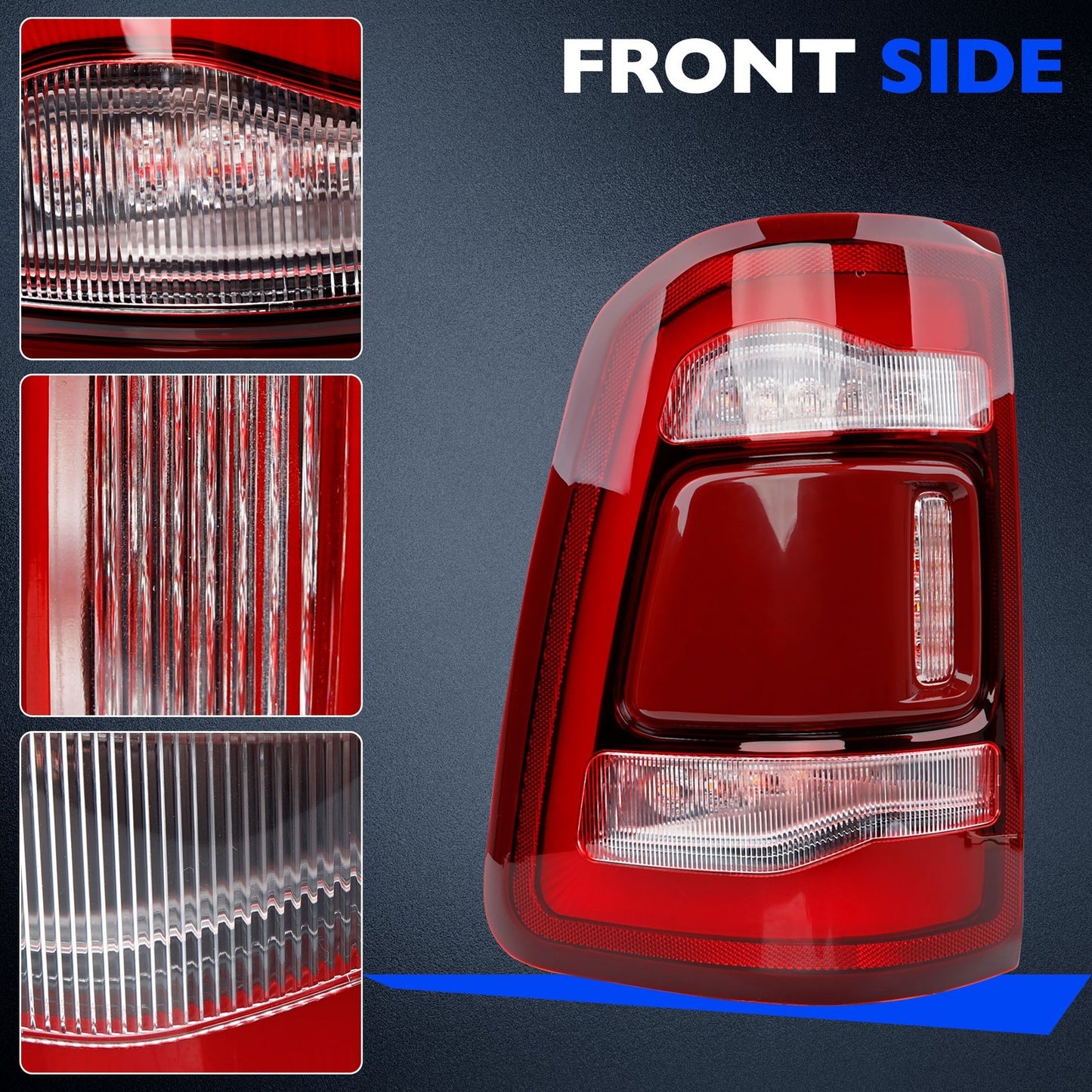 LED Brake Tail Light Assembly 55112991AD For 2019-2024 Ram 1500 Rear Left Driver