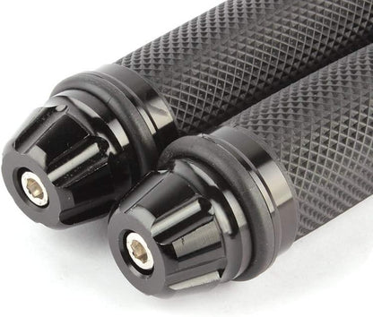Black 7/8" & 1" Handlebar Hand Grips Rubber Gel For Honda Suzuki Kawasaki Yamaha