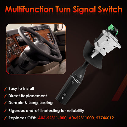 Turn Signal Windshield Wiper Switch For 2008+ Freightliner Cascadia A0652311000