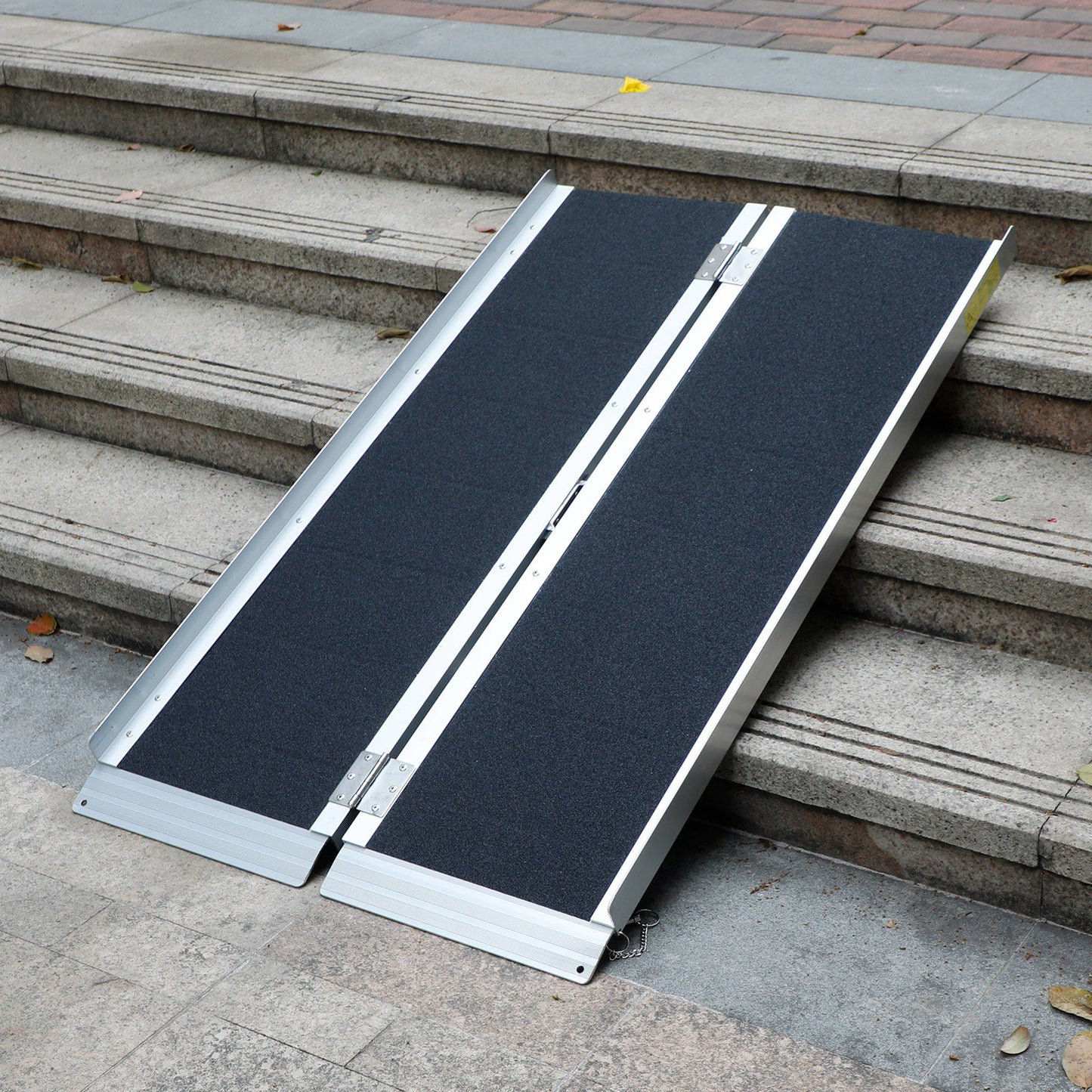 4FT Portable Wheelchair Ramp Non Skid Aluminum Foldable Mobility Scooter Ramp,