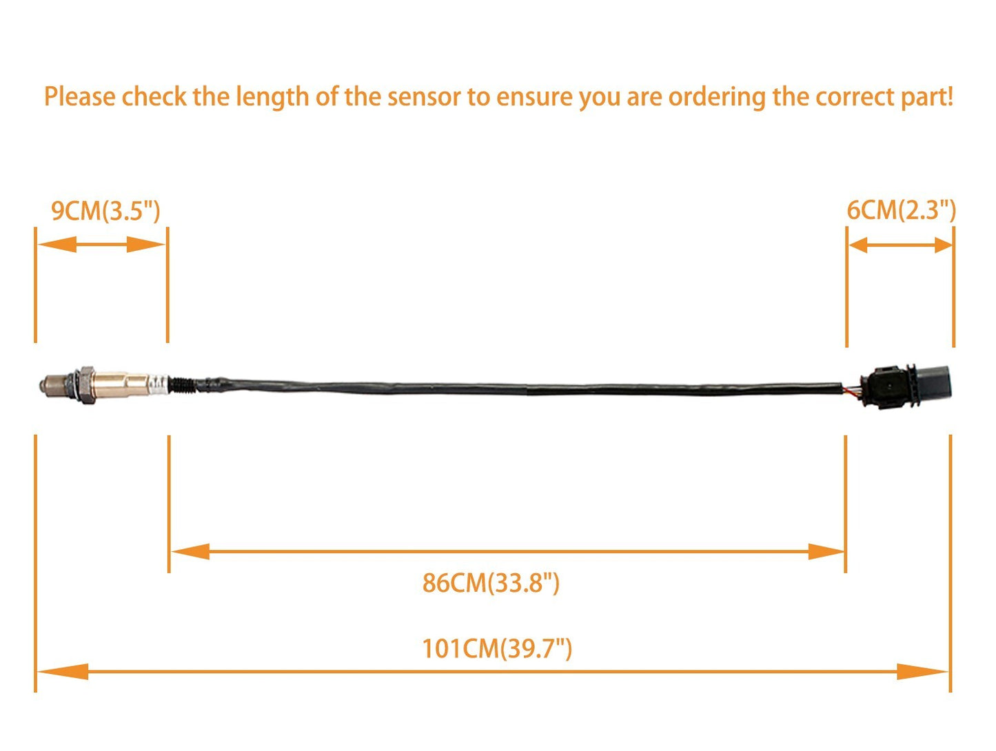 0258017025 LSU 4.9 Lambda WideBand O2 Oxygen Sensor for PLX AEM# 30-4110 30-0300