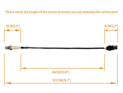 0258017025 LSU 4.9 Lambda WideBand O2 Oxygen Sensor for PLX AEM# 30-4110 30-0300