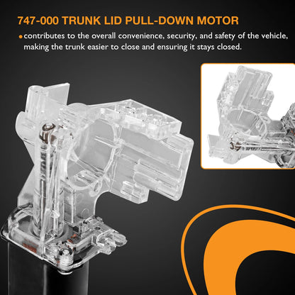 Trunk Lid PullDown Motor /w Housing Gear Fit 80-99 Buick Cadillac Camaro 747-000