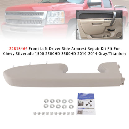 Front Left Armrest Repair Kit For Chevy Silverado 1500 2500HD 3500HD 2010-2014