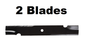 Solid Spare (2) Blades 91-622 for Scag 36" & 52" Replaces 48108 481707 482462 48108