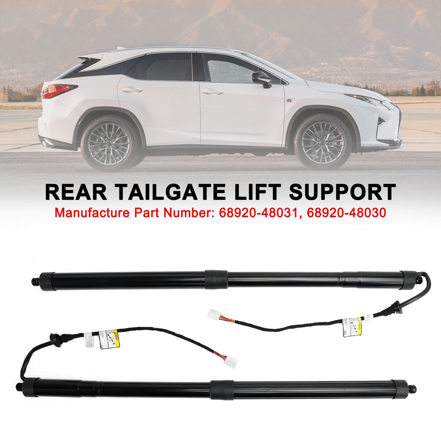 2PCS Rear Tailgate Support Struts 6892048031 Fit Lexus RX350 RX450h 2016-2019.