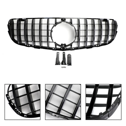Front Bumper Grille Grill Fit Mercedes Benz GLC X253 C253 2015-2019 Gloss Black