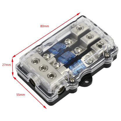 3Way Car Mini ANL Blade Fuse Holder Stereo Audio Power Distribution Block 60 Amp