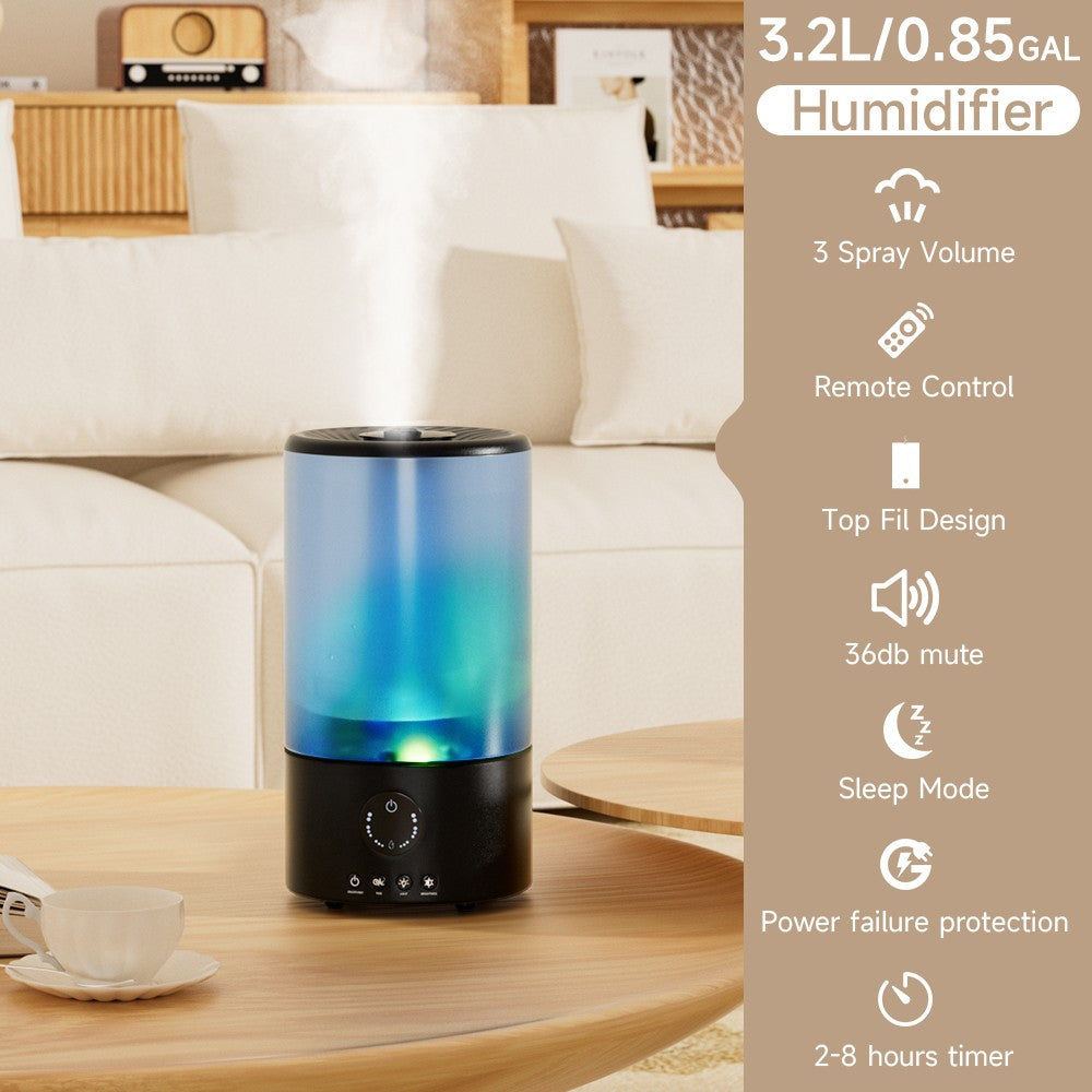 3.2L Cool Mist Ultrasonic Humidifier for Bedroom, Baby Nursery, Auto Shut-Off