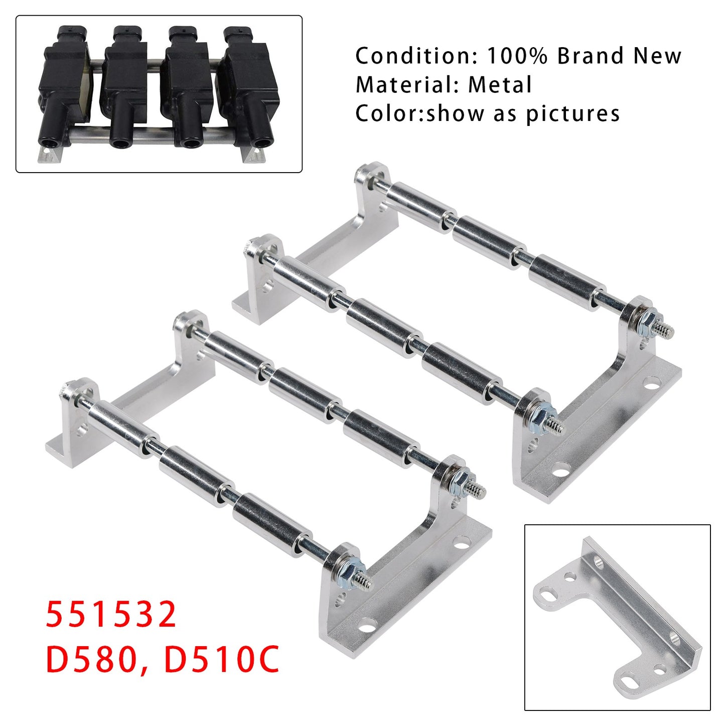 551532 Remote Mount Coil Relocation Brackets D580 D510C For LS LSX LS LS1 Swap