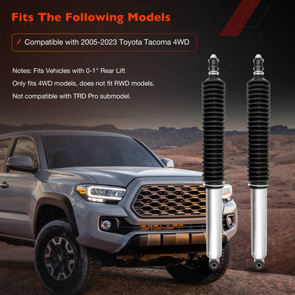 Rear Monotube Absorber Shock For Toyota Tacoma 4WD 2005-2015 w/ 0-1" Rear Lift