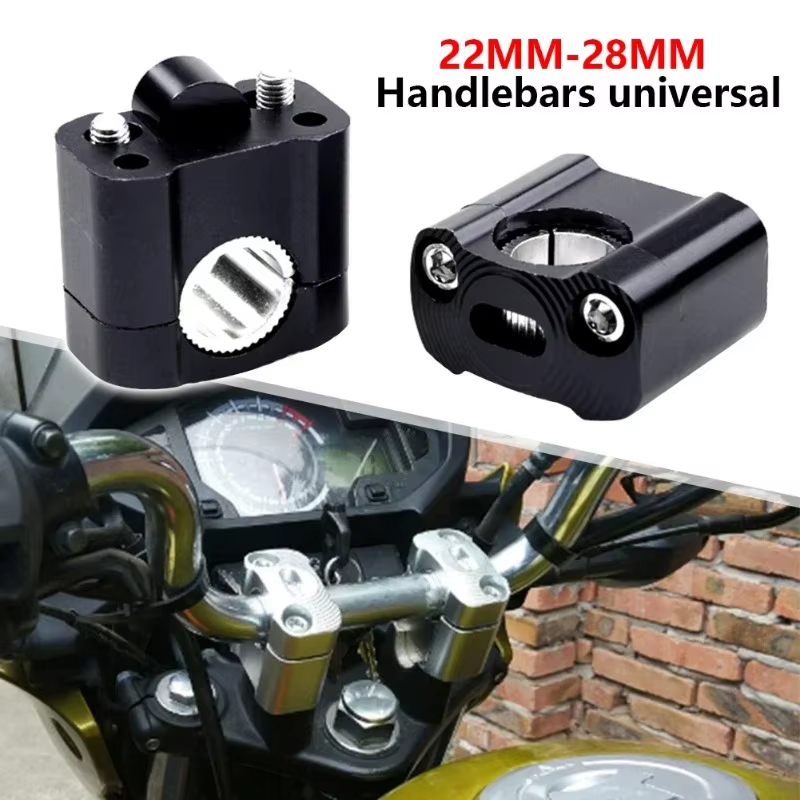 Motorcycle Handlebar Fat Bar Mount Clamps Risers Adaptor 7/8" 1/8" Dirt Pit Bike