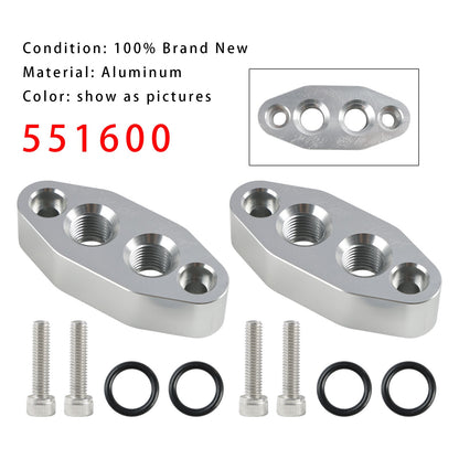 2 Pack Oil Cooler Adapter -6AN ORB Oring In/Out Port Plate LS1 LSX LS3 LS LS2