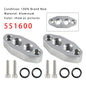 2 Pack Oil Cooler Adapter -6AN ORB Oring In/Out Port Plate LS1 LSX LS3 LS LS2