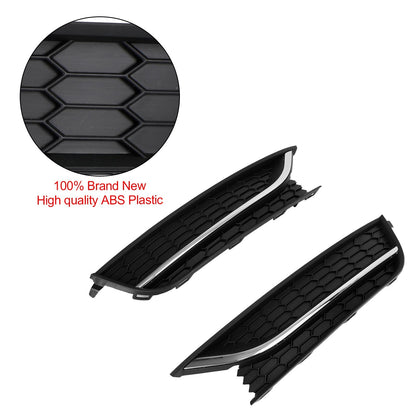 2PCS Front Driving Fog Light Cover For VW Passat 2012-2015 Black/Chrome