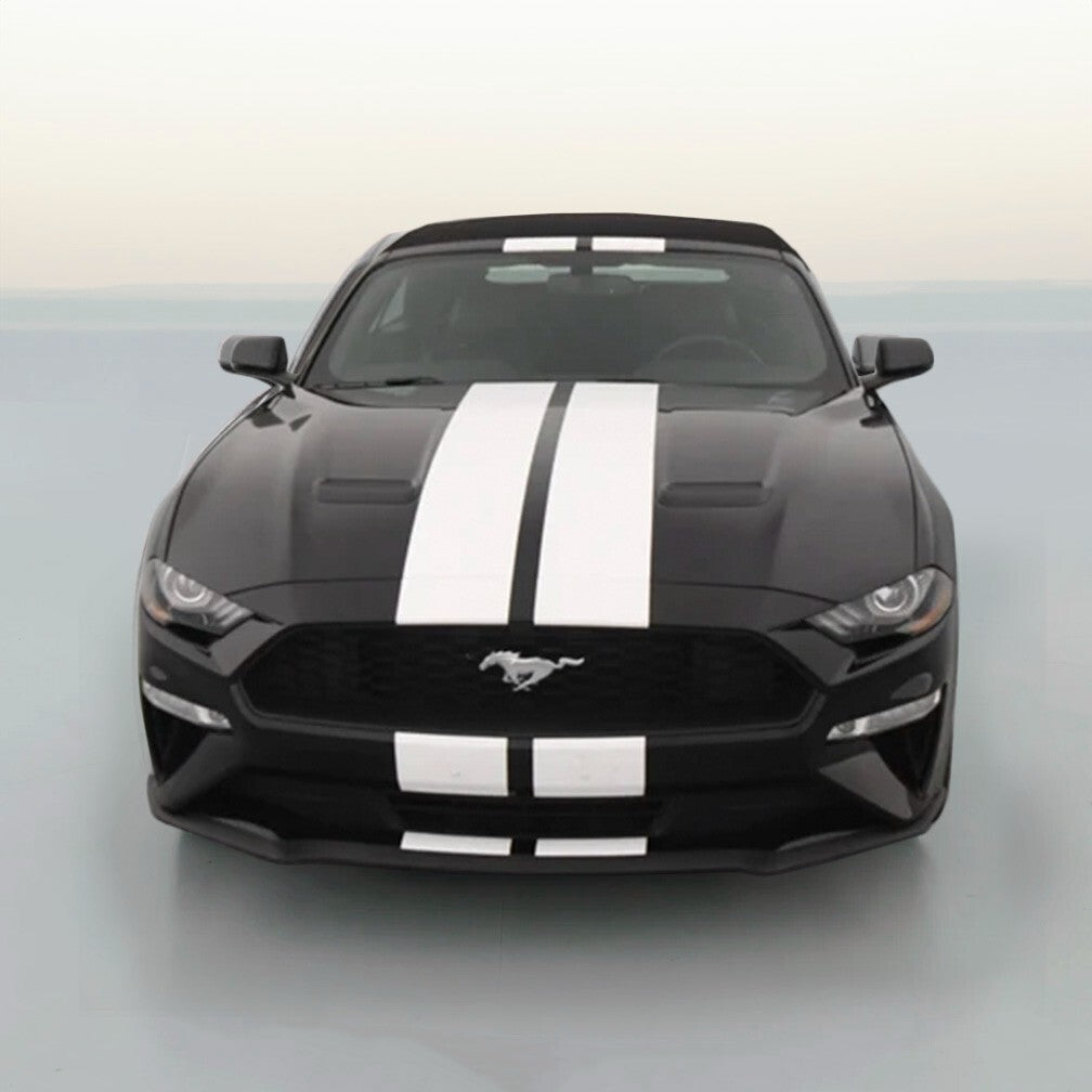 10" VINYL RALLY STRIPES RACING STRIPE KIT HOOD TRUNK ROOF For FORD MUSTANG