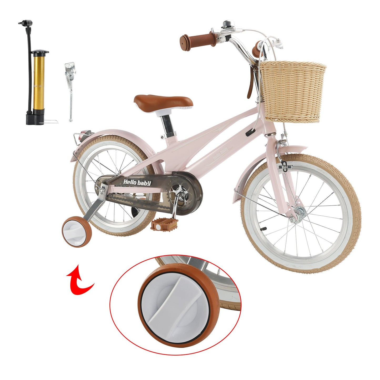 16 inches Kid's Bike Child Bicycle for Ages 7~9 Years Boys and Girls with Basket