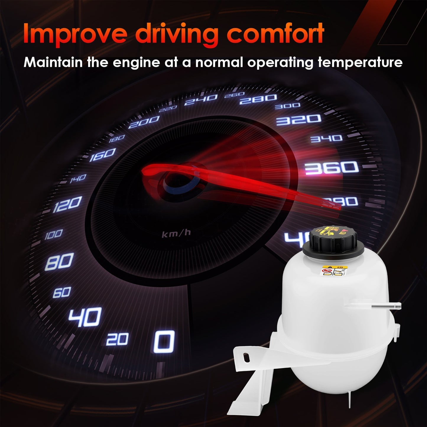 Coolant Reservoir Overflow Tank w/ Cap For 01-11 Ford Ranger Mazda B2300 2.3L L4