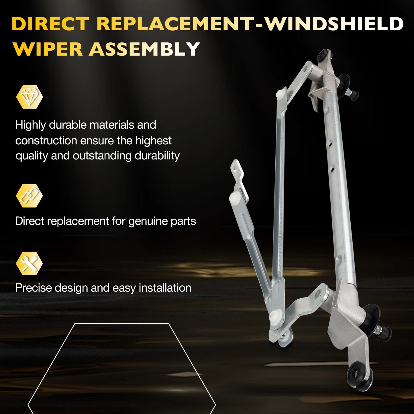 Front Windshield Wiper Linkage 25948436 For 10-17 Chevrolet Equinox GMC Terrain
