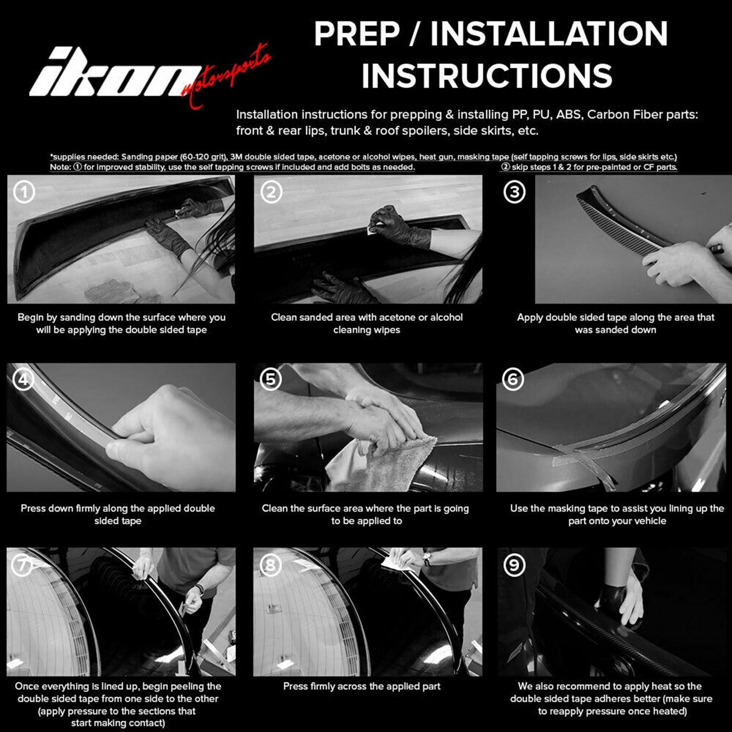 Front Bumper Lip Splitter Fits 08-13 BMW E90 E92 M3 Competition Performance US