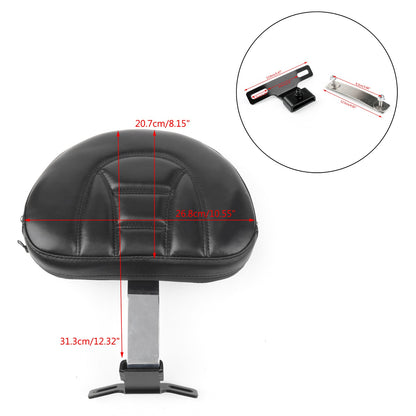 Driver Seat Rider Backrest Pad For 07-17 Fatboy FLSTF Heritage Softail CH