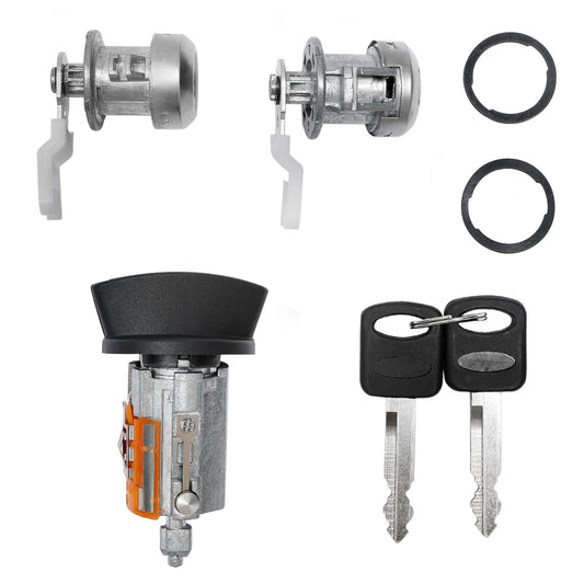 Solid Spare Ignition Switch & Door Lock Cylinder w/ Keys For 97-07 Ford F150/250 Super Duty
