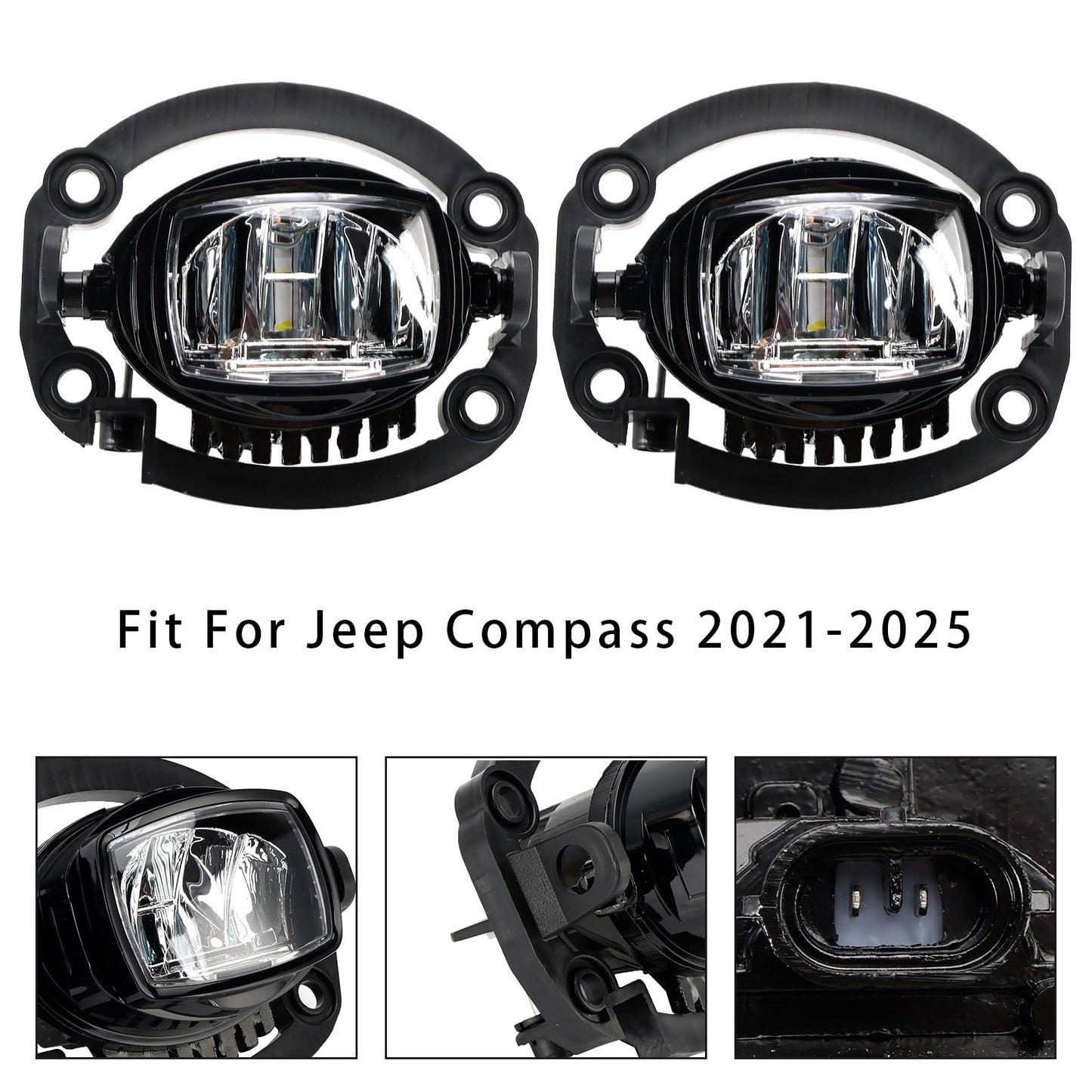 Pair LED Front Driving Fog Light For Jeep Compass 2021-2025 68470159AA