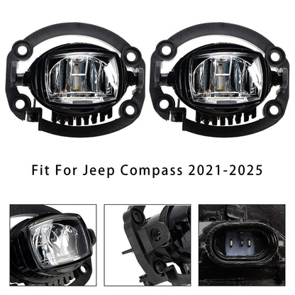 Pair LED Front Driving Fog Light For Jeep Compass 2021-2025 68470159AA