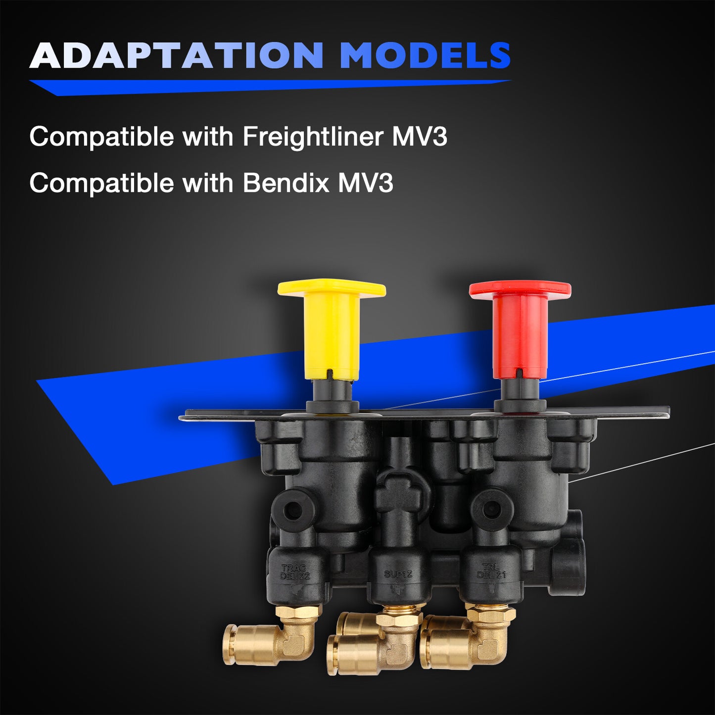 801631 MV-3 Dash Air Brake Control Valve For Bendix Freightliner BW5013293 Volvo