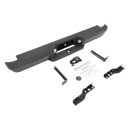 Solid Spare For Ford Ranger Styleside 1993-2011 Black Steel Rear Bumper Assembly Face Bar