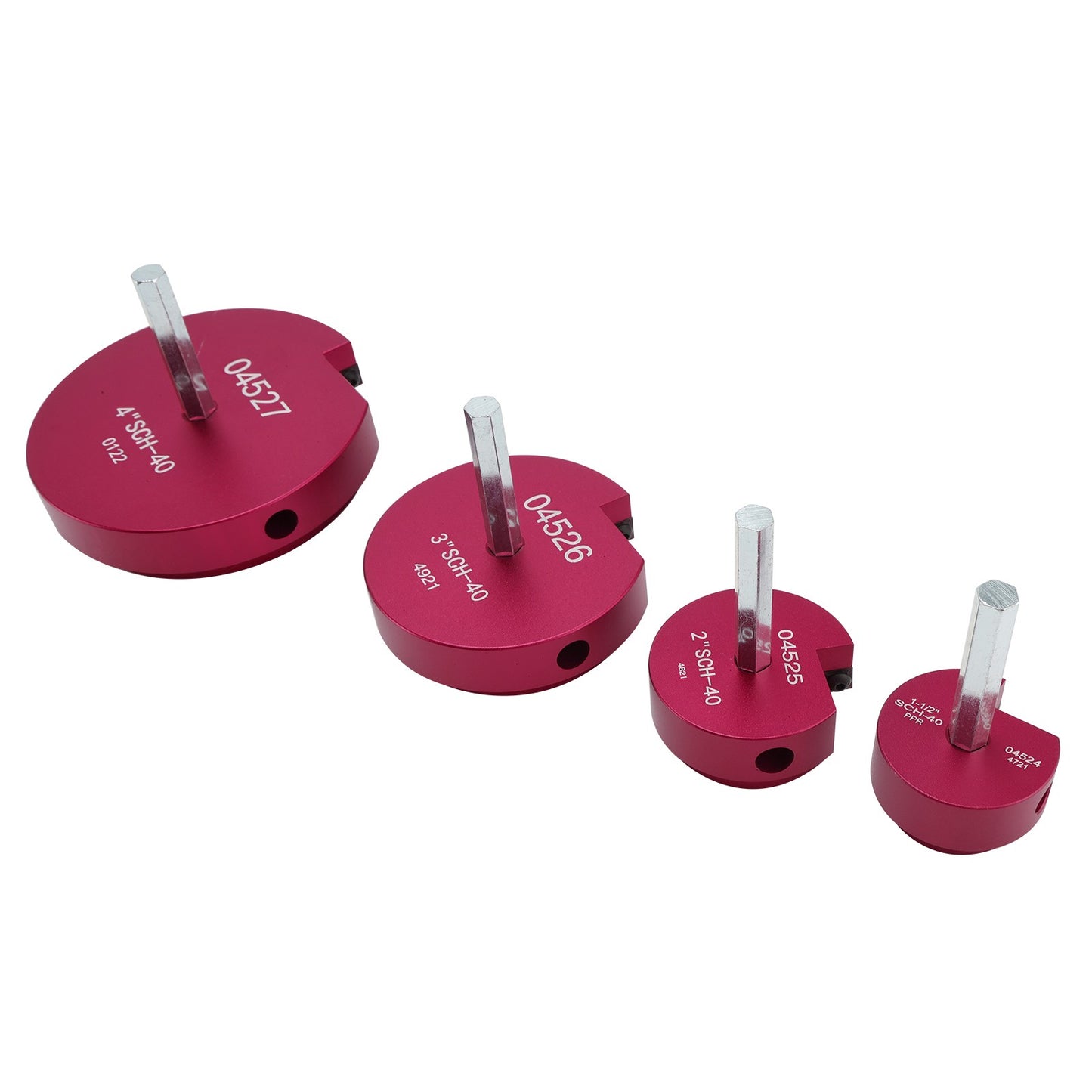 4Pcs PVC Pipe Reamer Plastic PVC Pipe Fitting Reamer Plumbing Tools Kit Fit