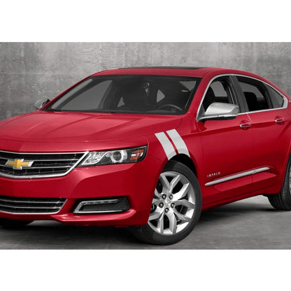3" Dual Fender Stripe Hash Mark Stripe Decal Graphic Kit For 14-19 CHEVY IMPALA