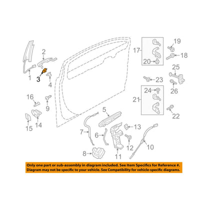 For Ford Fusion Edge 2015-2020 Front Left Side Door Handle Key Cap Cover Bezel